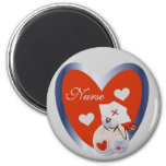 Nurse Bear With Heart T-shirts and Gifts Magnet