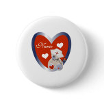 Nurse Bear With Heart T-shirts and Gifts Pinback Button