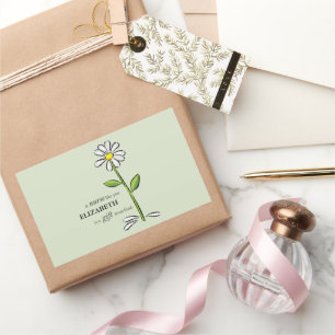 Nurse Birthday Religious Green Daisy Personalized Rectangular Sticker