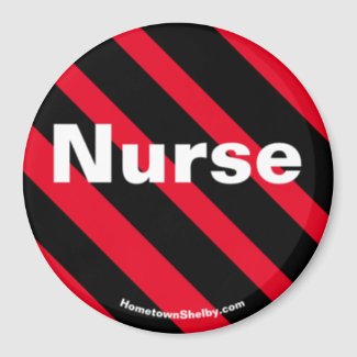 Nurse Black/Red magnet