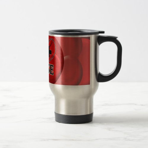 NURSE BLOOD CELLS   SYRINGE HEART LOGO TRAVEL MUG