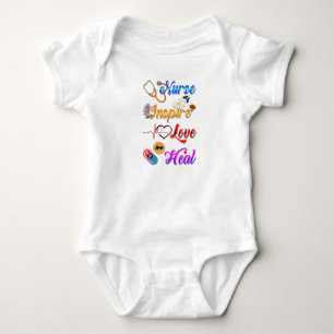 Nurse Bodysuits Inspire Love Heal Med Therapist