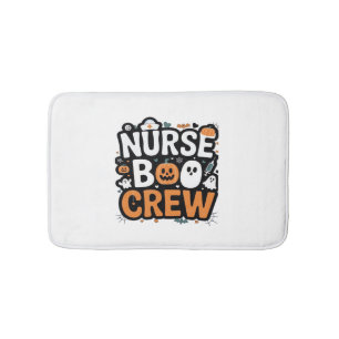 Nurse Boo Crew Halloween Healthcare Hero Spooky Bath Mat