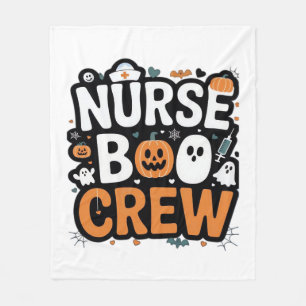Nurse Boo Crew  Halloween Healthcare Hero  Spooky  Fleece Blanket