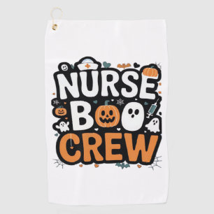 Nurse Boo Crew Halloween Healthcare Hero Spooky Golf Towel