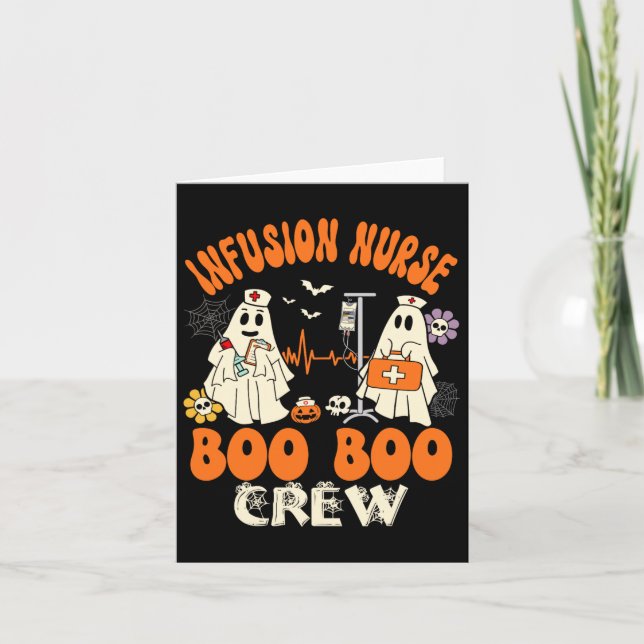 Nurse Boo Crew Halloween Nurse Ghost Costume  Card (Front)
