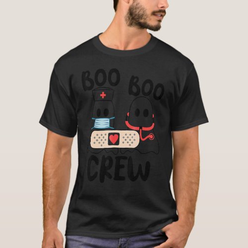 Nurse Boo Hunters Halloween Healthcare Ghost T_Shirt