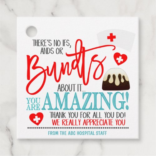 Nurse Bundt Cake Gift Tag