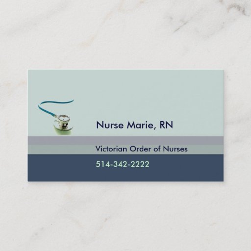 Customizable Nurse Business Card