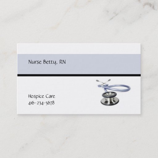 Customizable Nurse Business Card