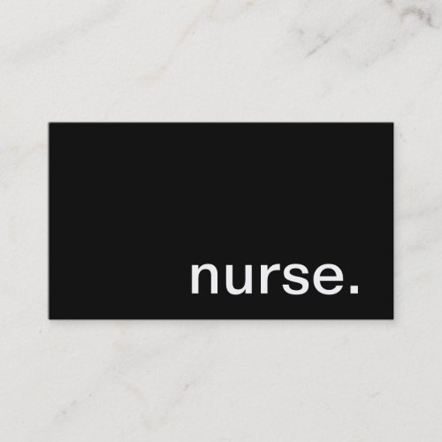 Nurse Business Card