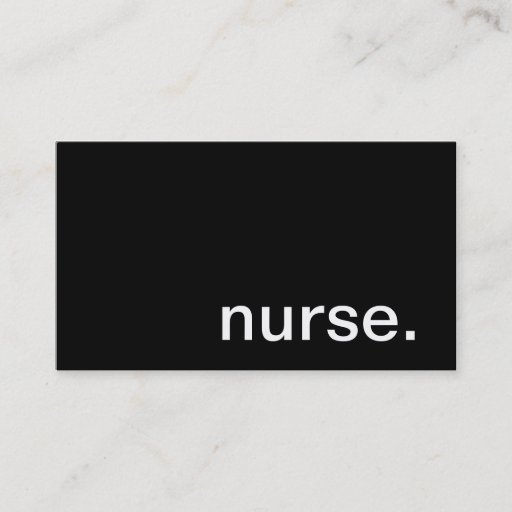 Customizable Nurse Business Card
