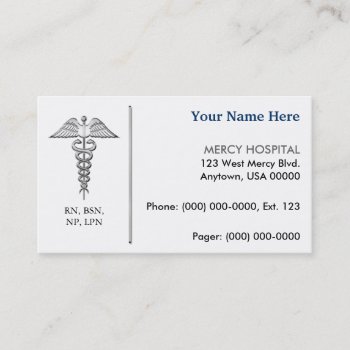 Nurse Business Card by coolcards_biz at Zazzle