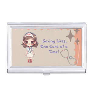 Nurse Business Card Holder medical people gift 