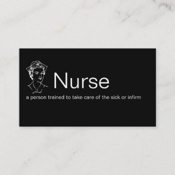 Nurse Business Cards by BusinessTemplate at Zazzle