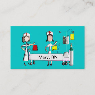 Nurse Business Cards Hospital Scene