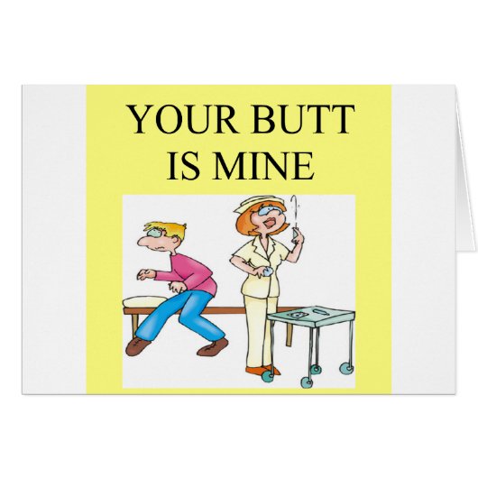 nurse butt joke cards (Front Horizontal)