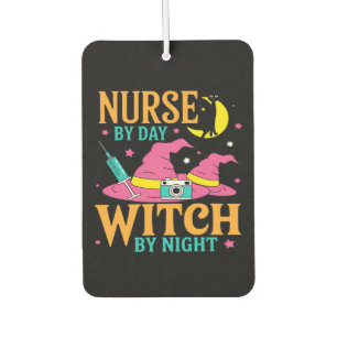 Nurse by Day, Witch by Night Cat Halloween Classic Air Freshener