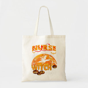 Nurse By Day Witch By Night Funny Halloween Tote Bag