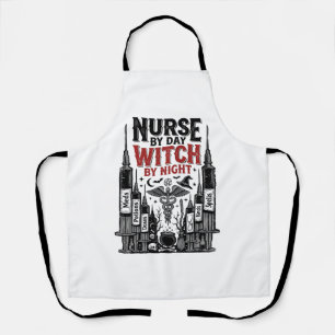 Nurse By Day Witch By Night Halloween Design_1 Apron