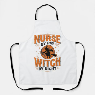 Nurse by Day Witch by Night Halloween Design_1 Apron