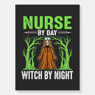 Nurse By Day Witch By Night Halloween Design_1 Foam Board