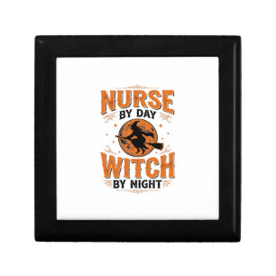 Nurse by Day Witch by Night Halloween Design_1 Gift Box