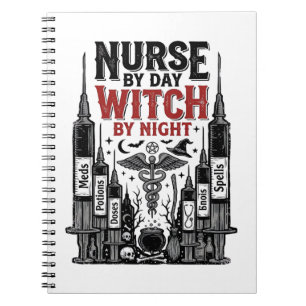 Nurse By Day Witch By Night Halloween Design_1 Notebook