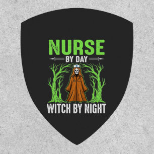 Nurse By Day Witch By Night Halloween Design_1 Patch