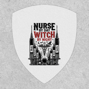 Nurse By Day Witch By Night Halloween Design_1 Patch