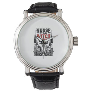Nurse By Day Witch By Night Halloween Design_1 Watch