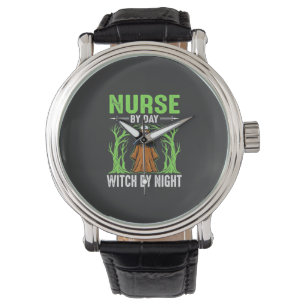 Nurse By Day Witch By Night Halloween Design_1 Watch