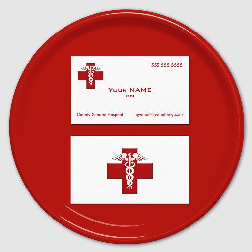 Customizable Nurse Caduceus Business Card Templates