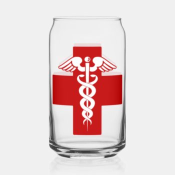 Nurse Caduceus Can Glass by JerryLambert at Zazzle