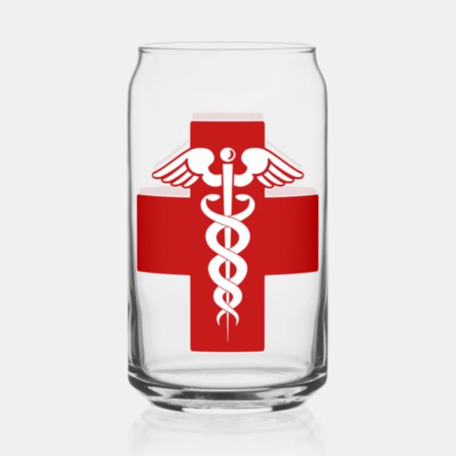 Nurse Caduceus Can Glass