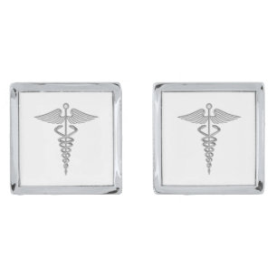 Nurse Caduceus Cuff Links