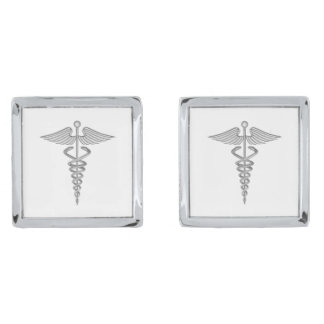 Nurse Caduceus Cuff Links