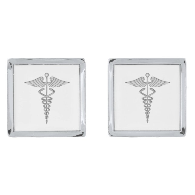 Nurse Caduceus Cuff Links (Front)