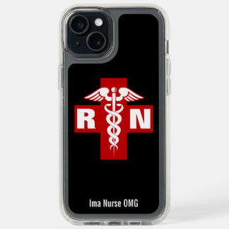Nurse Caduceus Initials and Name iPhone 15 Plus Case