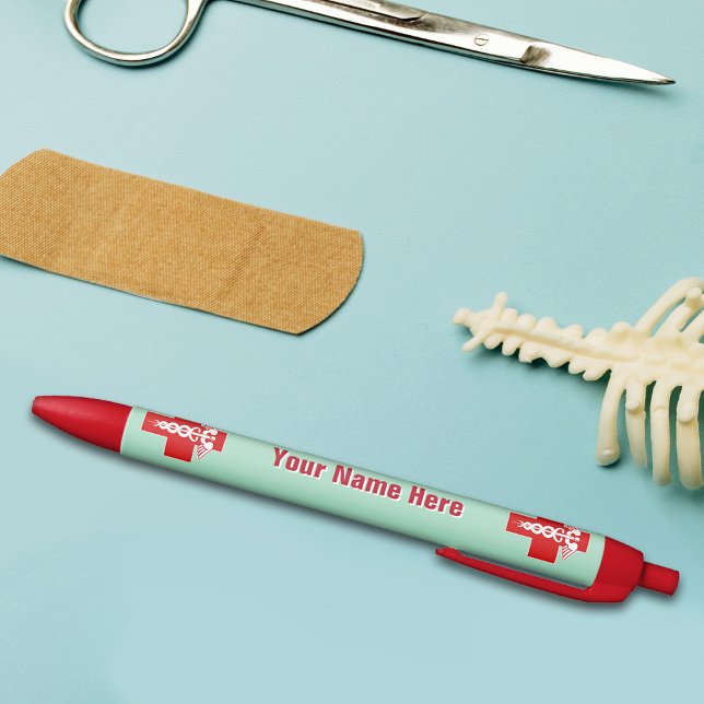 Nurse Caduceus Scrubs Green w/ Name Pen (Creator Uploaded)