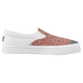 Nurse Caduceus Stylish Trendy Rose Gold Glitter Slip-On Sneakers (Left Shoe Inside)