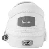 Nurse Caduceus Stylish Trendy Rose Gold Glitter Slip-On Sneakers (Left Shoe Back)