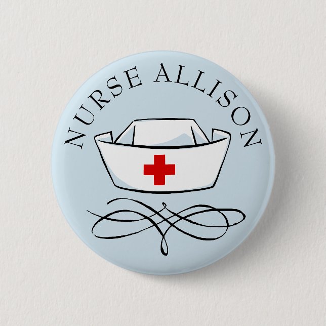Nurse Cap Add Name Button (Front)
