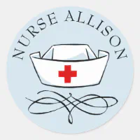 The Retro Nurse Hat Sticker