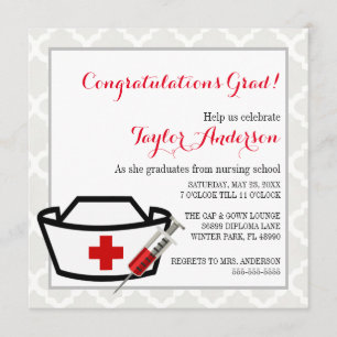 Nurse Cap Nursing School Graduation Announcement