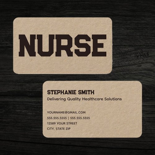 Nurse Caregiver Business Card