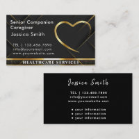 Nurse Caregiver Modern Black & golden Medical Care