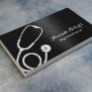 Nurse Caregiver Modern Black Medical Business Card