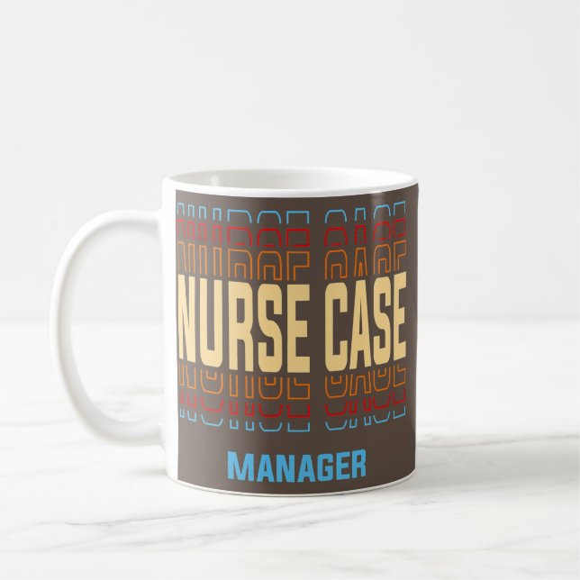 Nurse Case Manager Job Title Vintage  Coffee Mug (Left)