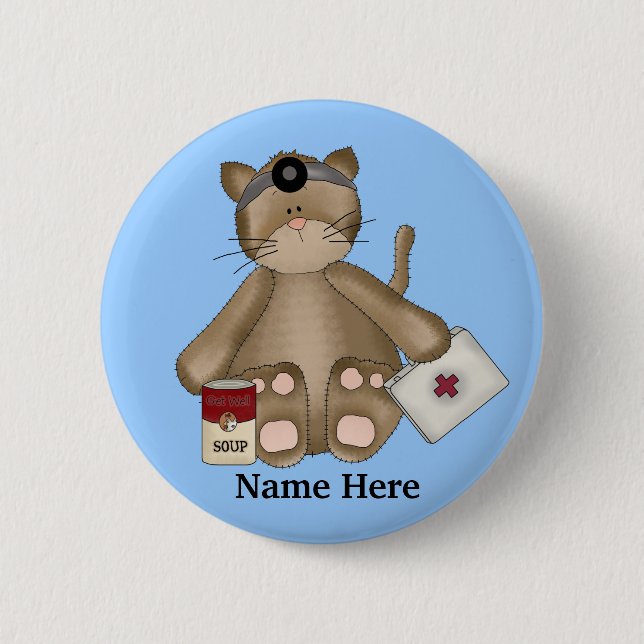 Nurse Cat Button (Front)